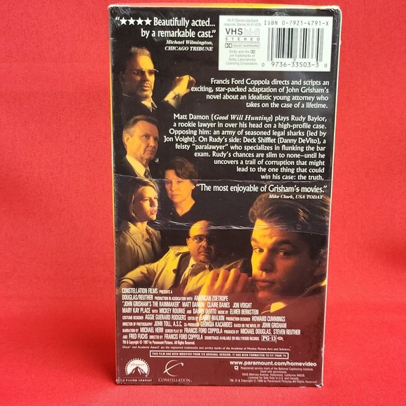 The Rainmaker VHS 1998 New Sealed - Picture 2 of 8